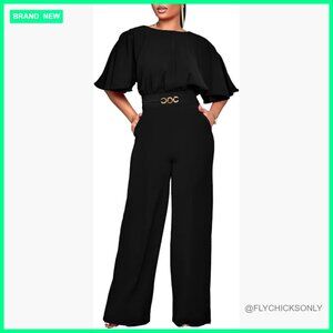 Elegant Wide Leg Jumpsuit for Women Dressy Sexy Plus Size Party Outfit